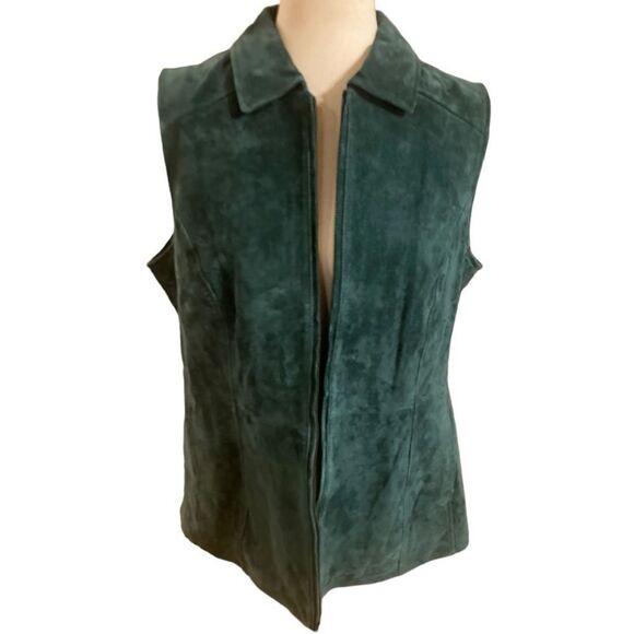 Dennis by Dennis Basso Washable Leather Vest - Picture 1 of 12